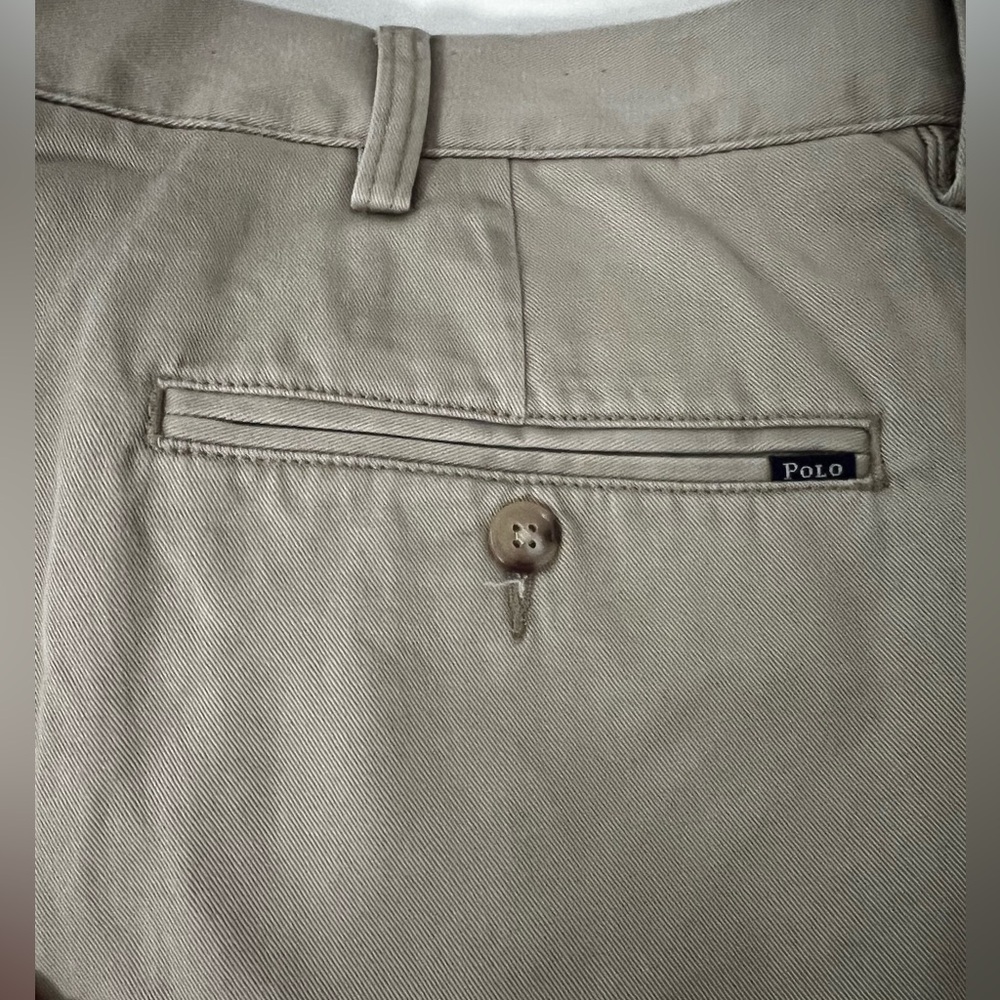 VTG Polo RALPH LAUREN Classic Fit Khakis Tan- Size 38/34 - READ